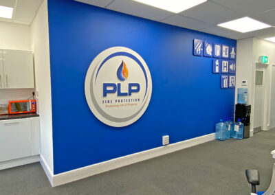 PLP Office signage and graphics